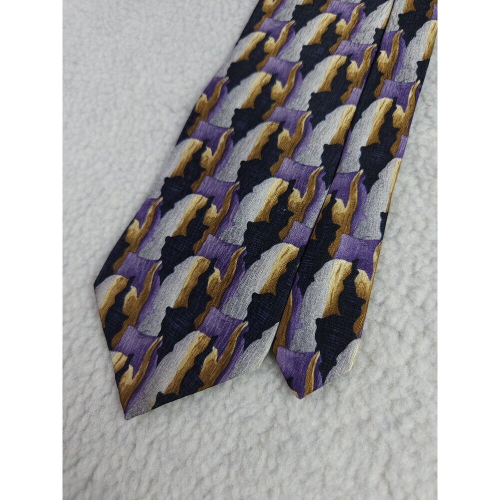 Cocktail Collection Wine Under a Microscope Purple Abstract Mens Tie 3.75"x58"